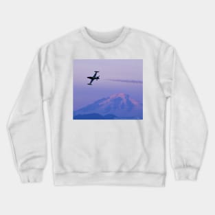 T-33 over Mount Baker at Dusk Crewneck Sweatshirt